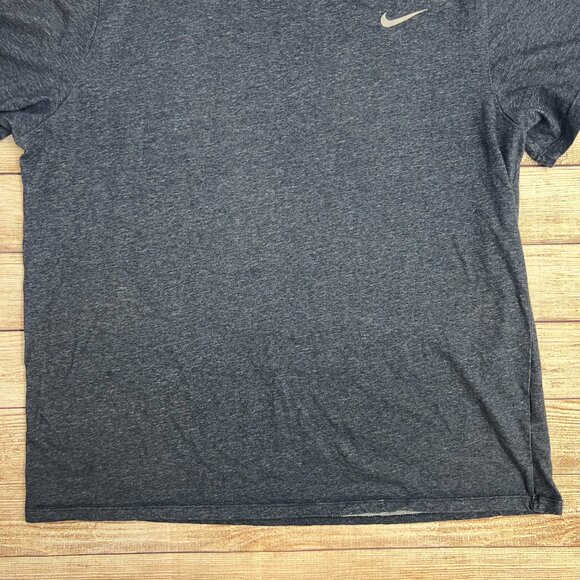 Nike Dri-FIT Men's Short Sleeve Athletic T-Shirt XL Navy Blue Heather Workout - Picture 6 of 8